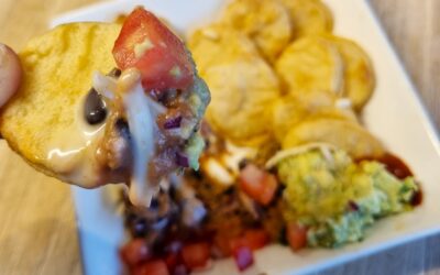 Deconstructed Mini Potato Cakes Nachos