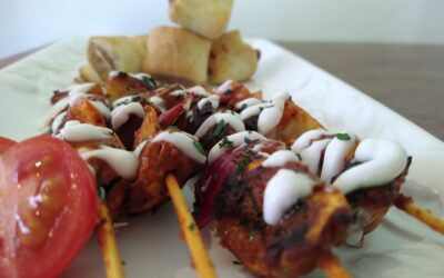 Dairy Free Tandoori Mushroom Skewers